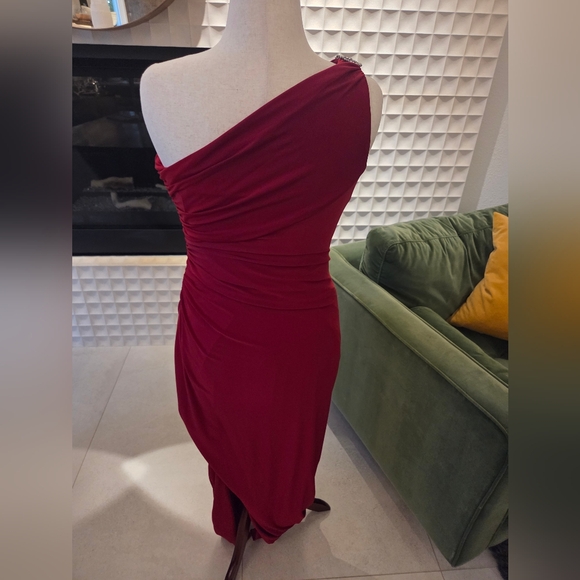 Lauren Ralph Lauren Red One Shoulder Dress - Picture 6 of 6